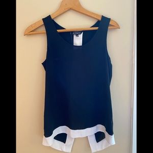 Blank and white Express tank with open back!!